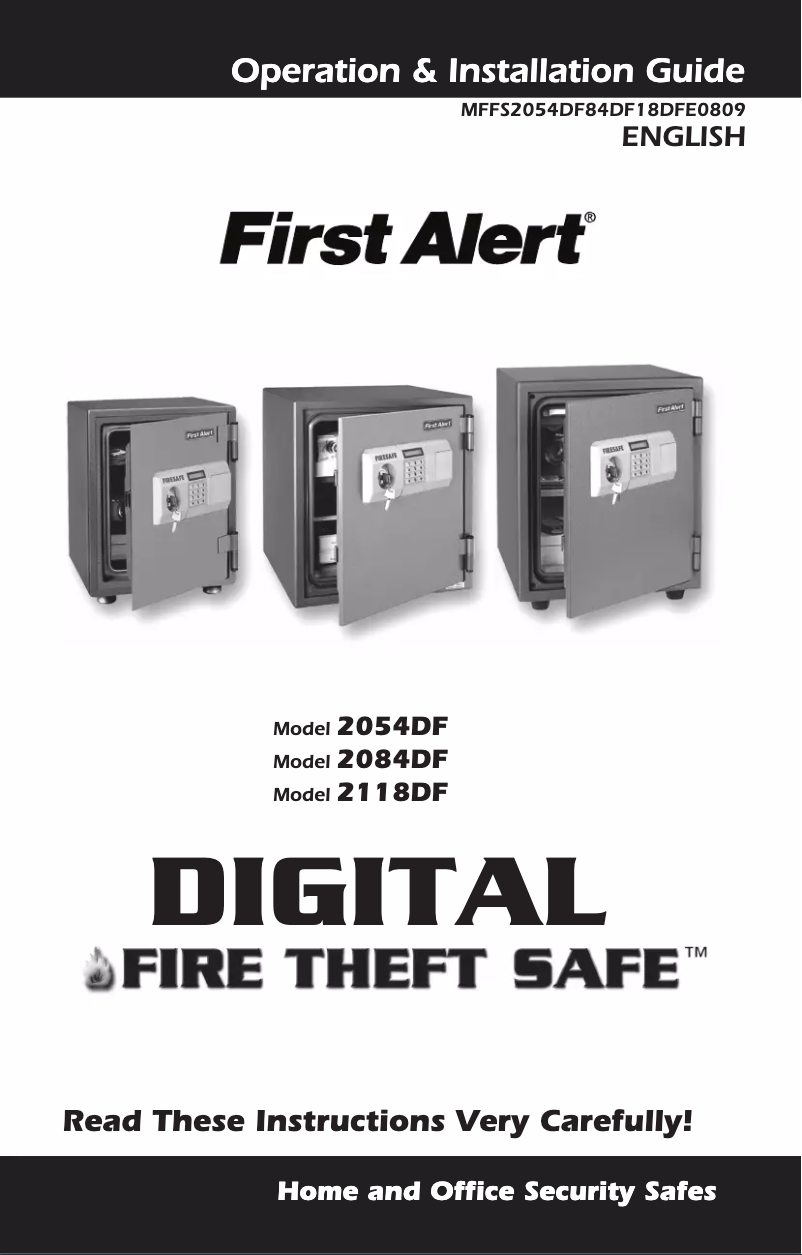 Page 1 of the manual Use and Maintenance Manual First Alert 2118DF