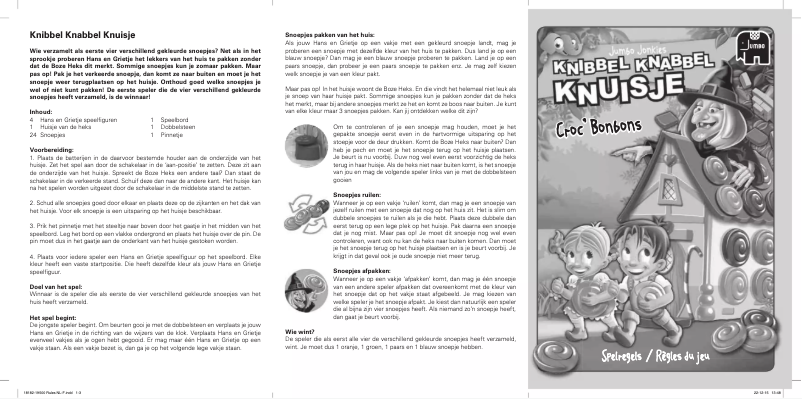 Page 1 of the manual User Manual Jumbo Jonkies Knibbel Knabbel Knuisje