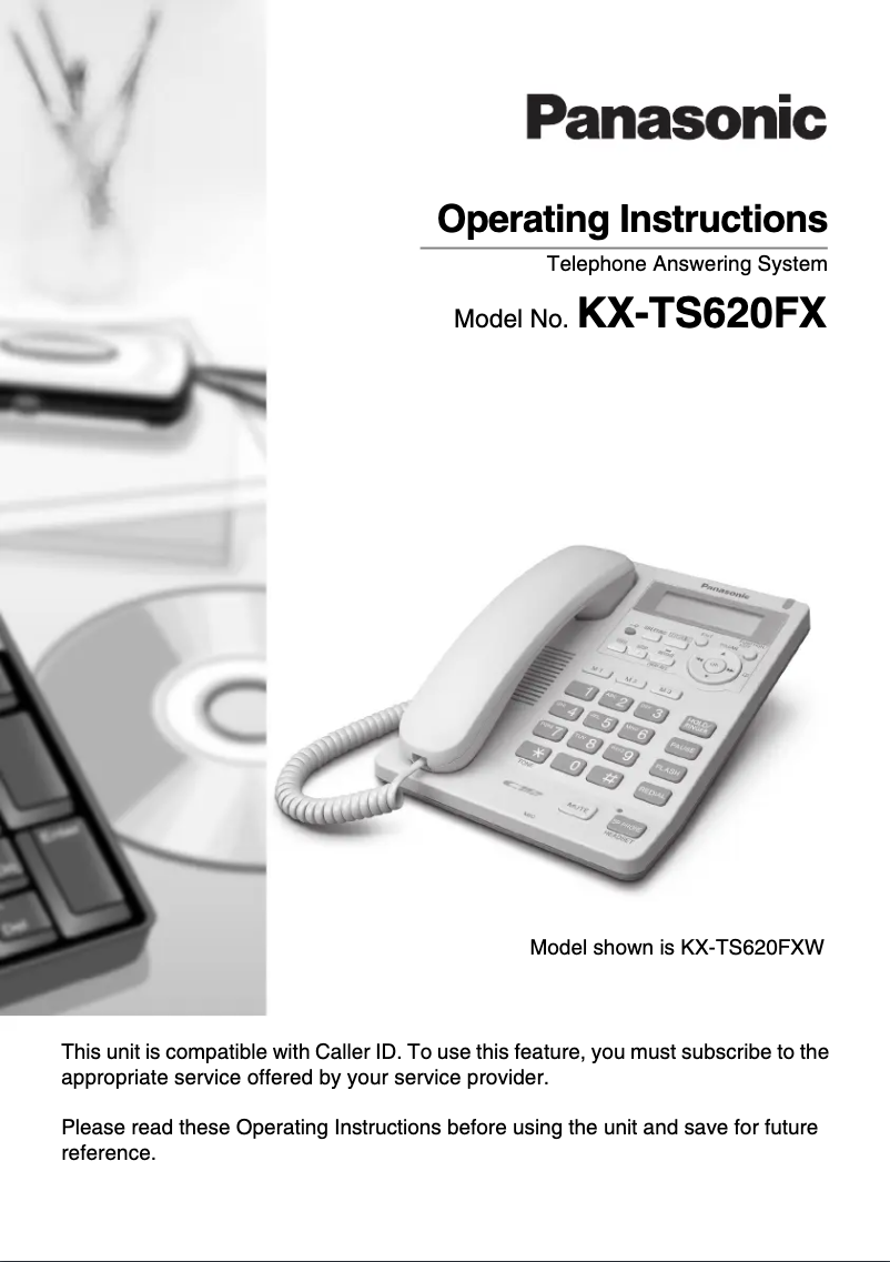 Page 1 of the manual User Manual Panasonic KX-TS620FXB