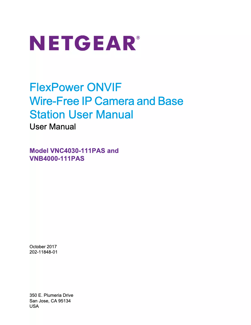 First page image of the manual for FlexPower VNC4030-111PAS