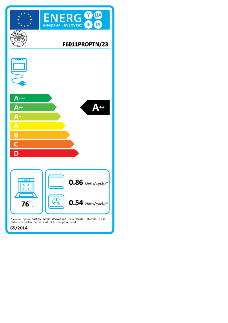 First page image of the manual for F6011PROPLX