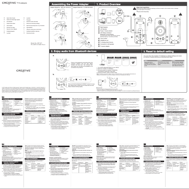 First page image of the manual for T15 Wireless