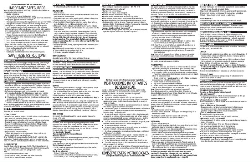 First page image of the manual for KE2000SD