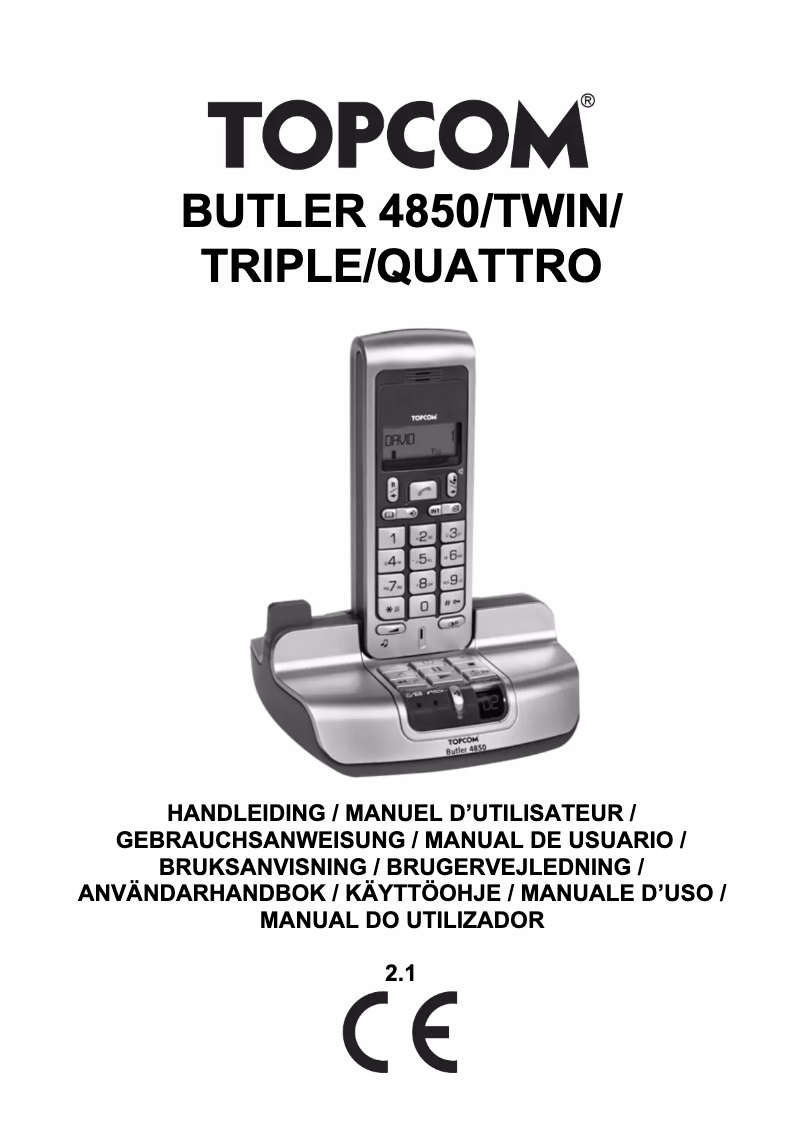 Page 1 of the manual User Manual Topcom Butler 4850