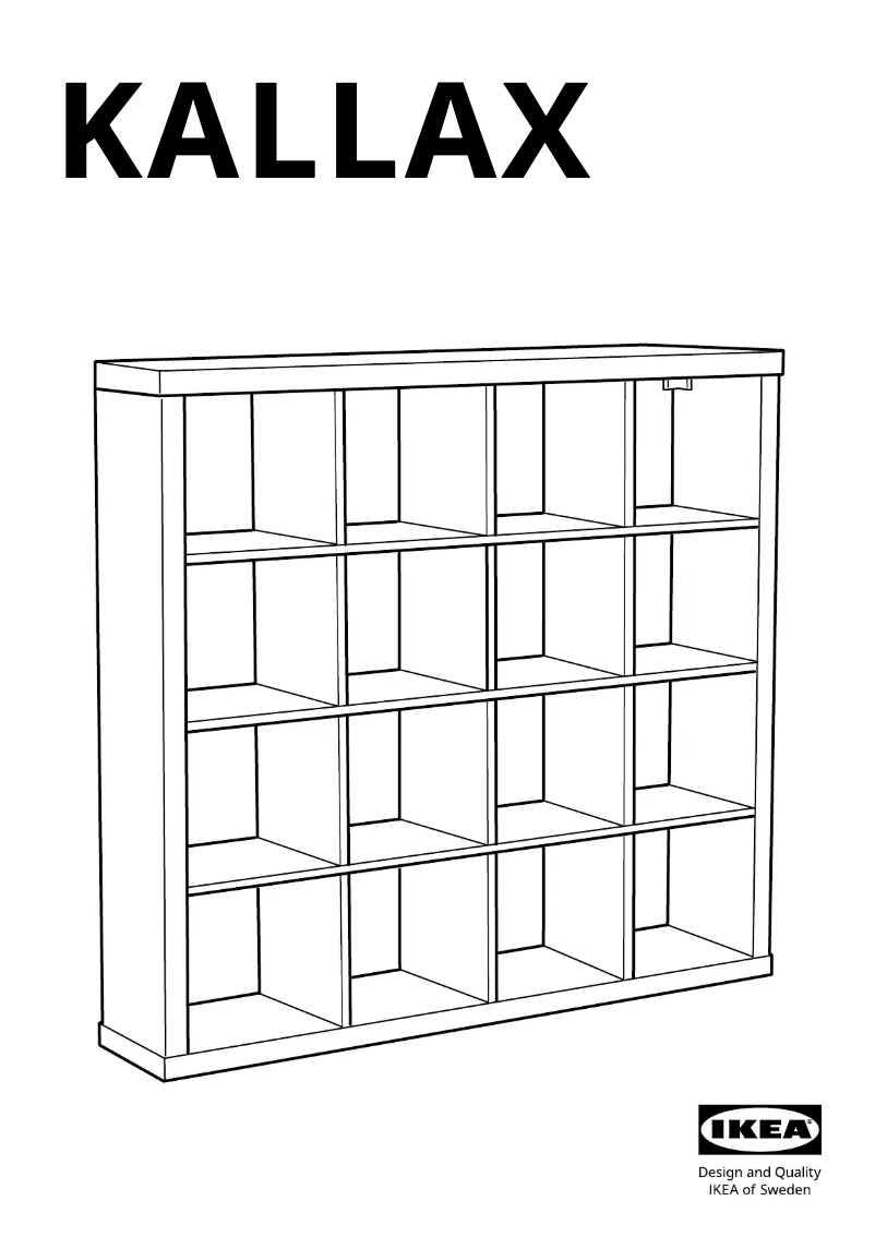 Page 1 of the manual User Manual Ikea KALLAX 804.779.32