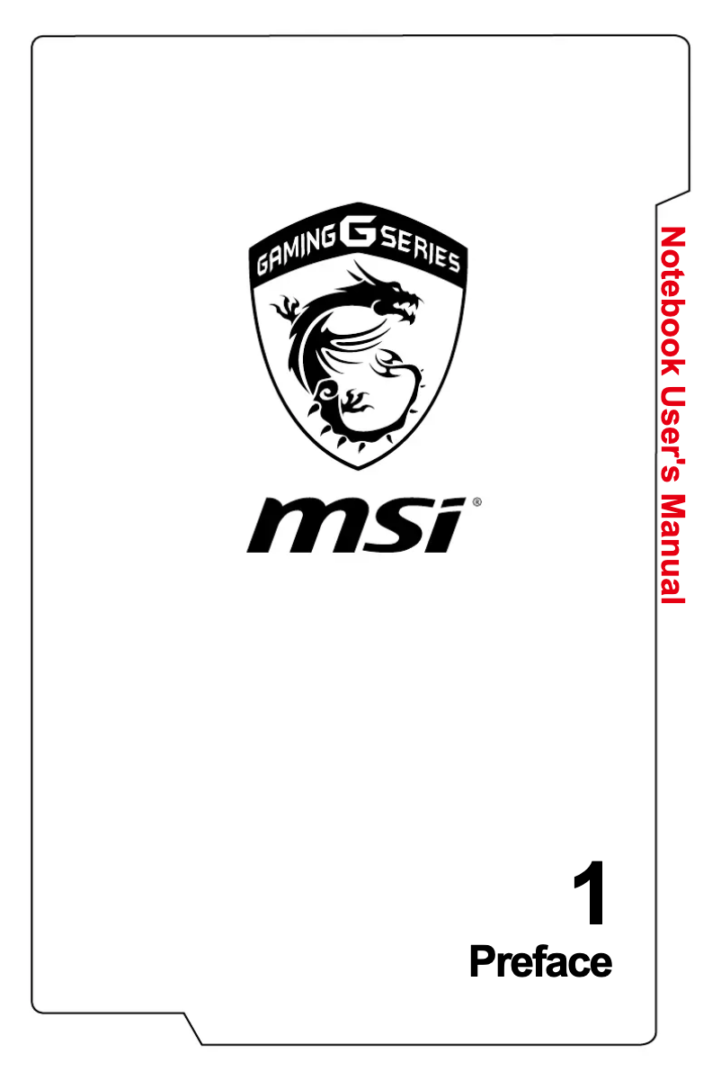 Page 1 of the manual User Manual MSI GT72VR Dominator Pro