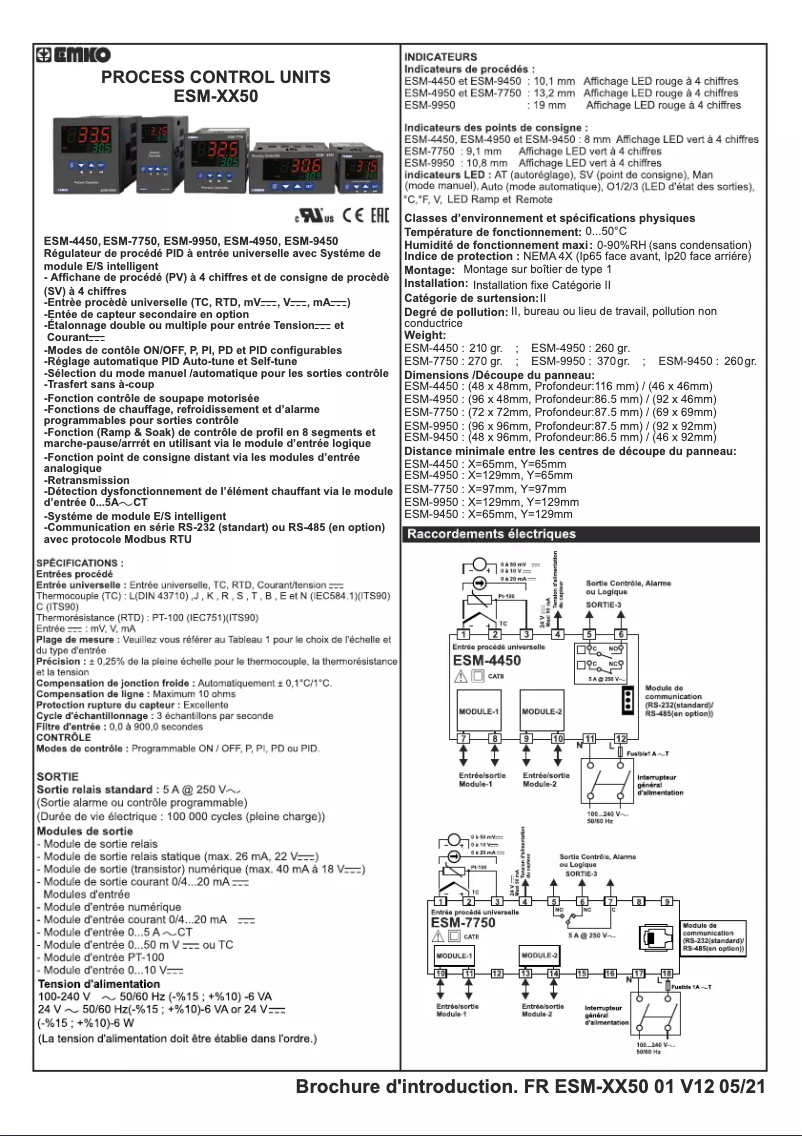 First page image of the manual for ESM-9450