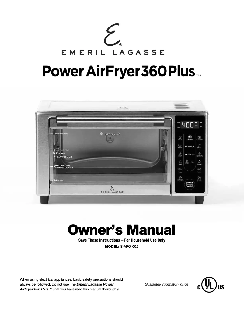 First page image of the manual for Power AirFryer 360 Plus