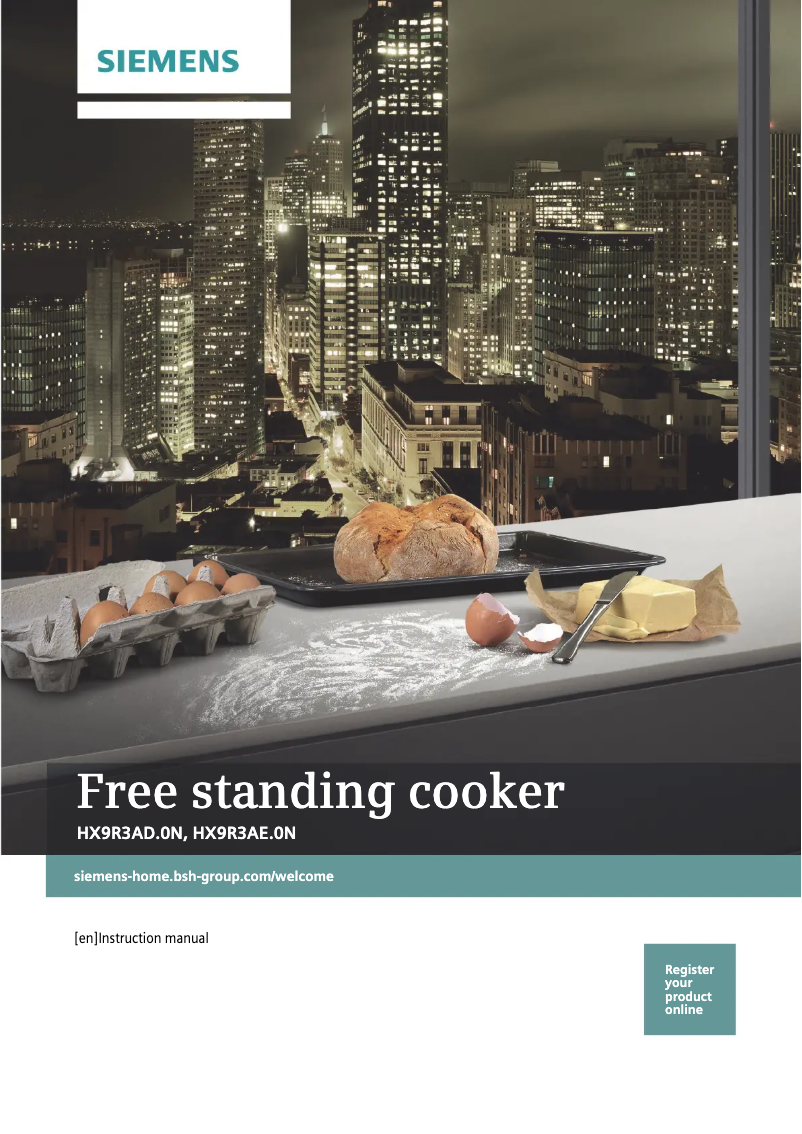 First page image of the manual for HX9R3AE20N