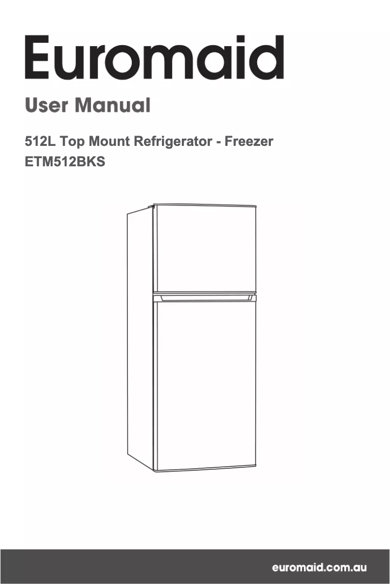 First page image of the manual for ETM512BKS