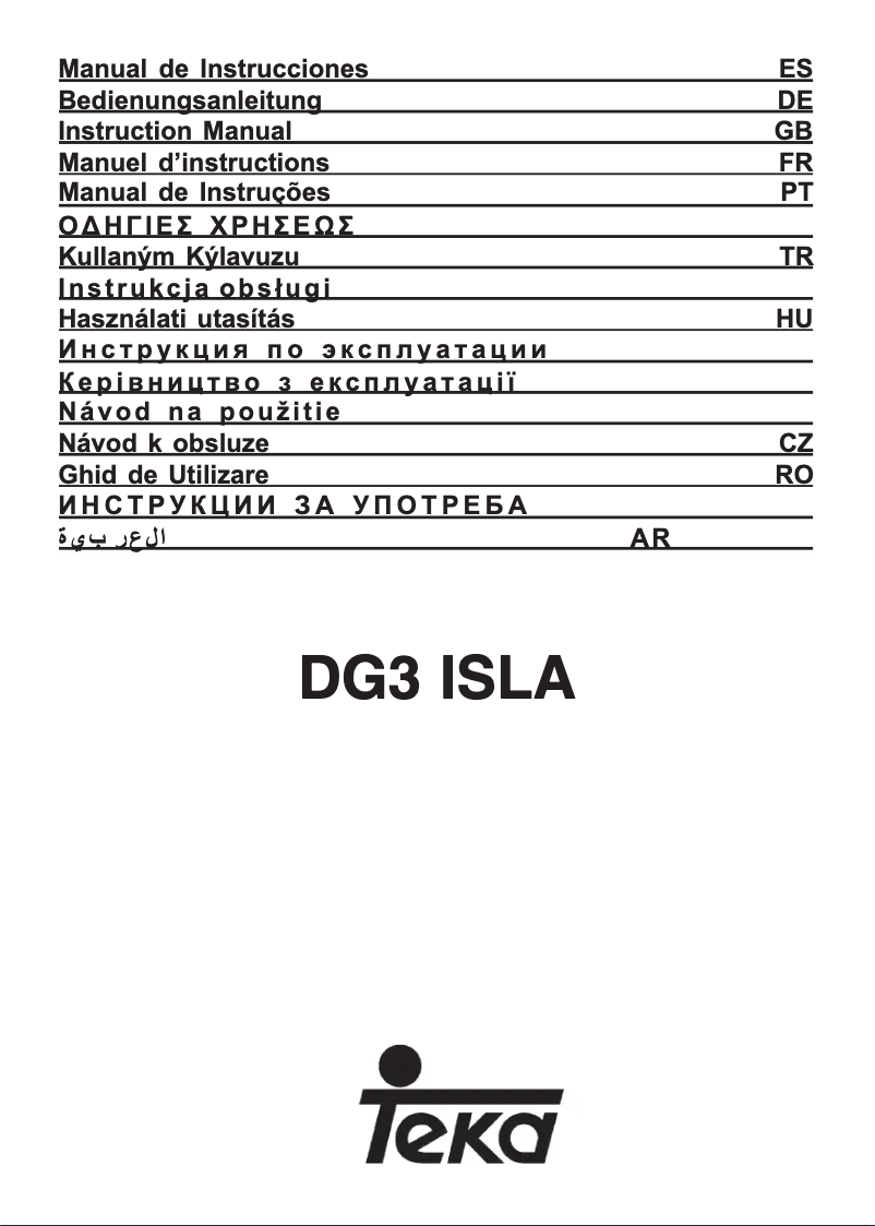 Page 1 of the manual User Manual Teka DG3 985
