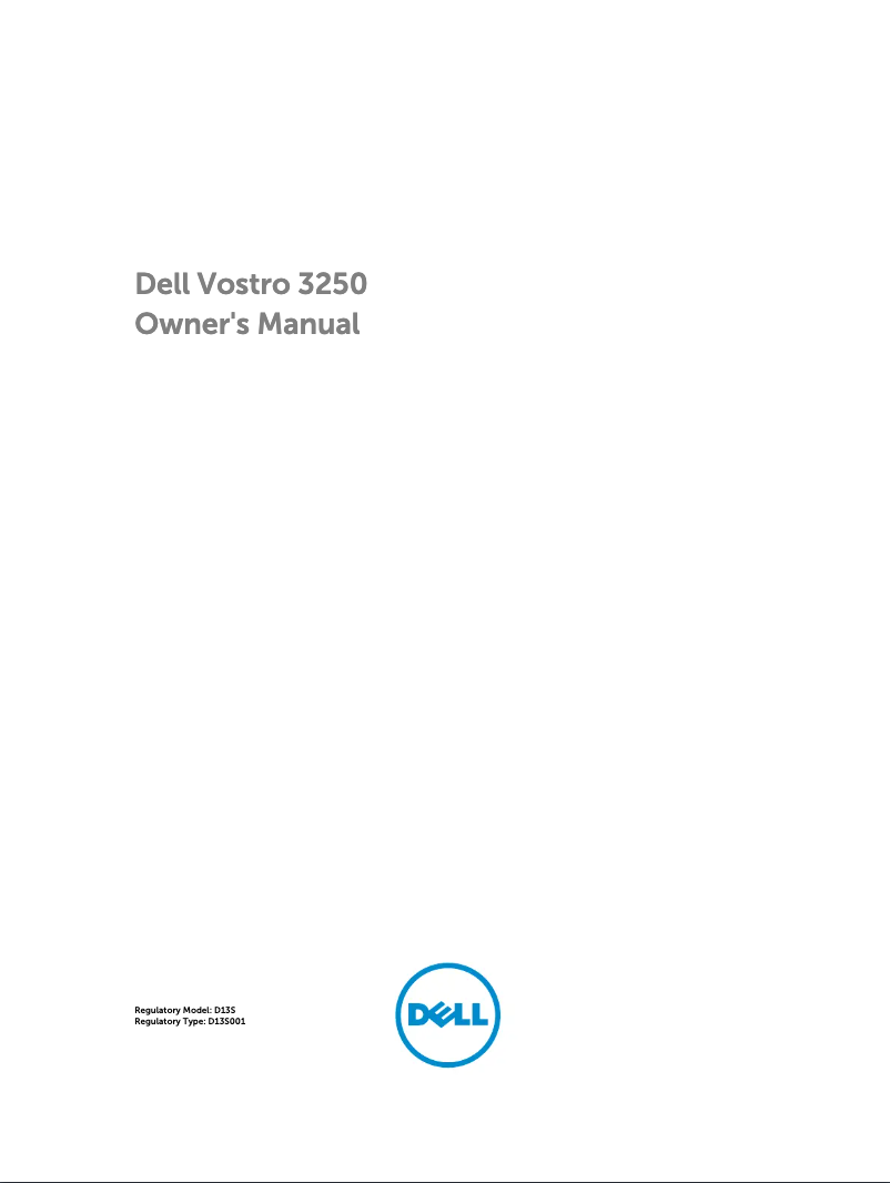 Page 1 of the manual User Manual Dell Vostro G3FKX PC
