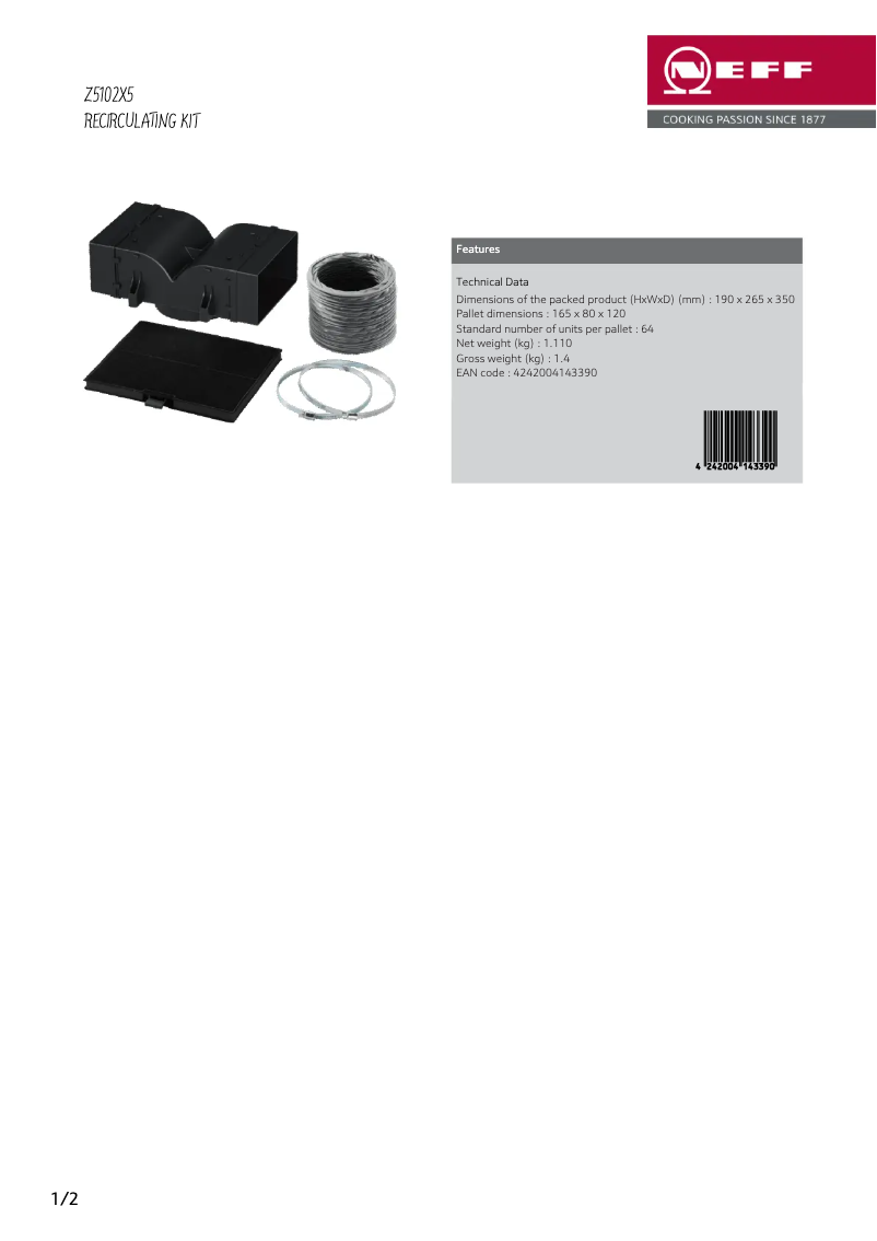 First page image of the manual for Z5102X5