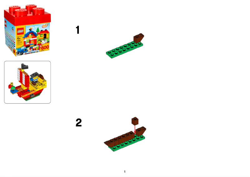 Page 1 of the manual User Manual Lego 4628