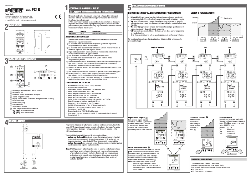 First page image of the manual for PC1R