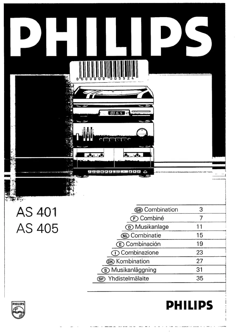 First page image of the manual for AS 401