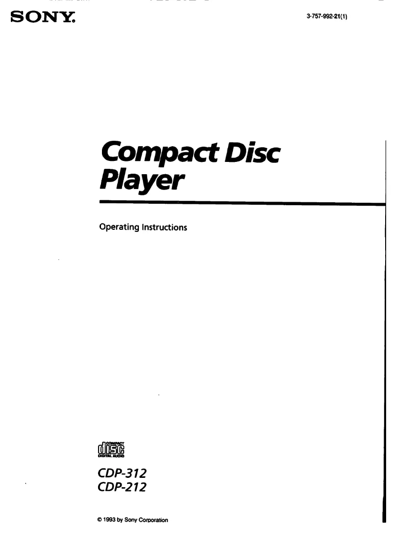 Page 1 of the manual User Manual Sony CDP-312