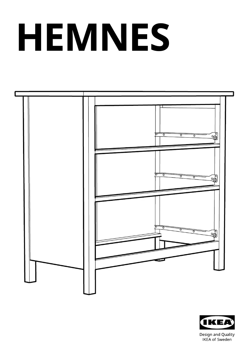 First page image of the manual for HEMNES 304.608.11