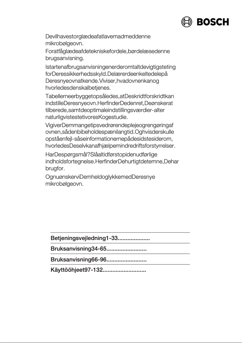 Page 1 of the manual User Manual Bosch HMT9626EU