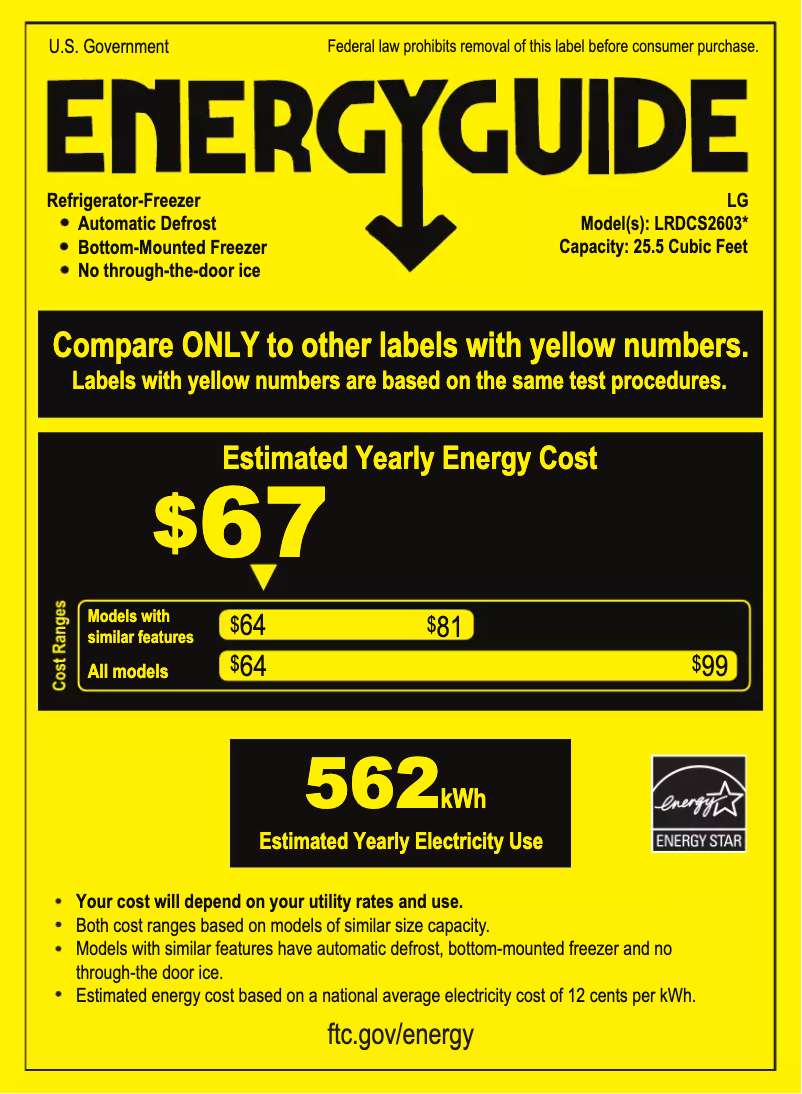 First page image of the manual for LRDCS2603S