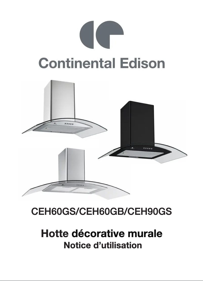 Page 1 of the manual User Manual Continental Edison CEH90GS