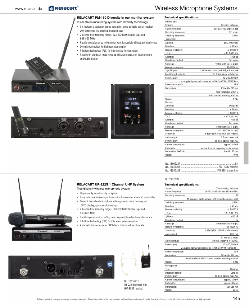 First page image of the manual for UR-222S