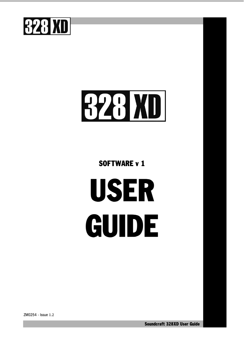 Page 1 of the manual User Manual Soundcraft 328 XD