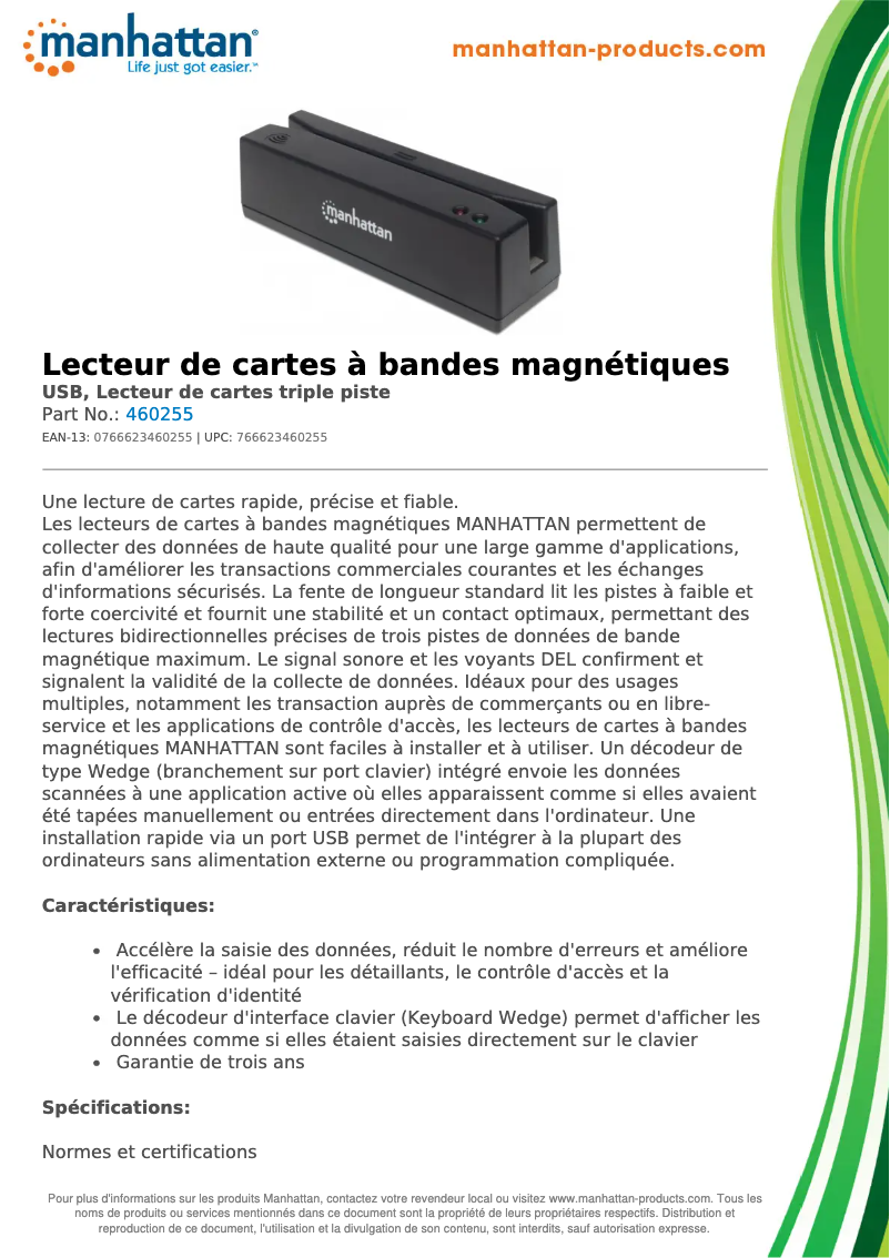 Image de la première page du manuel de l'appareil 460255