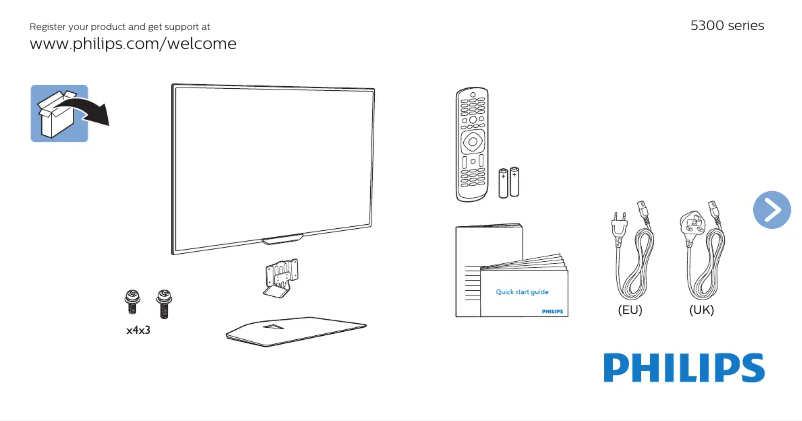 First page image of the manual for 40PFK5300