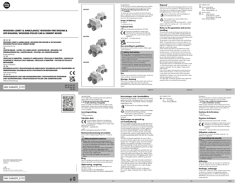 First page image of the manual for IAN 368459