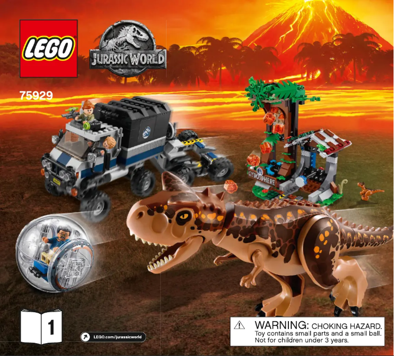 First page image of the manual for Jurassic World 75929