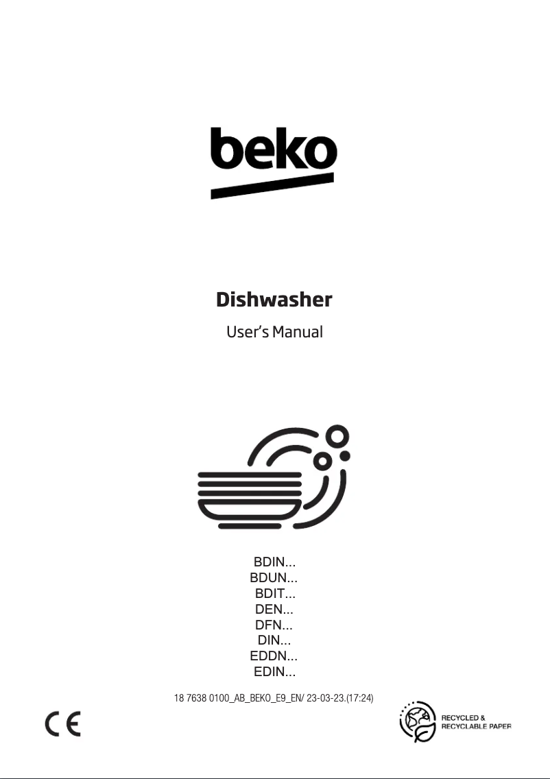 Page 1 of the manual User Manual Beko BDIN38641Q
