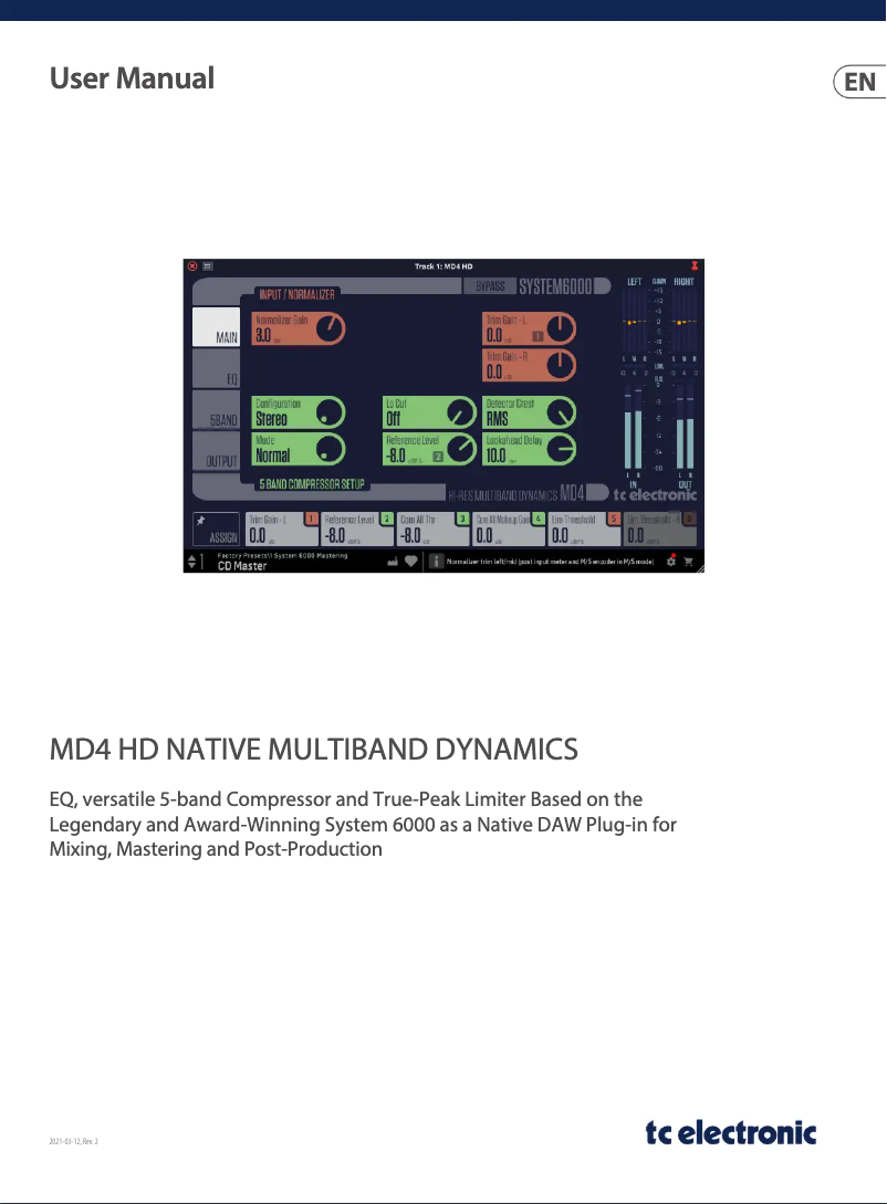 First page image of the manual for MD4 HD Native