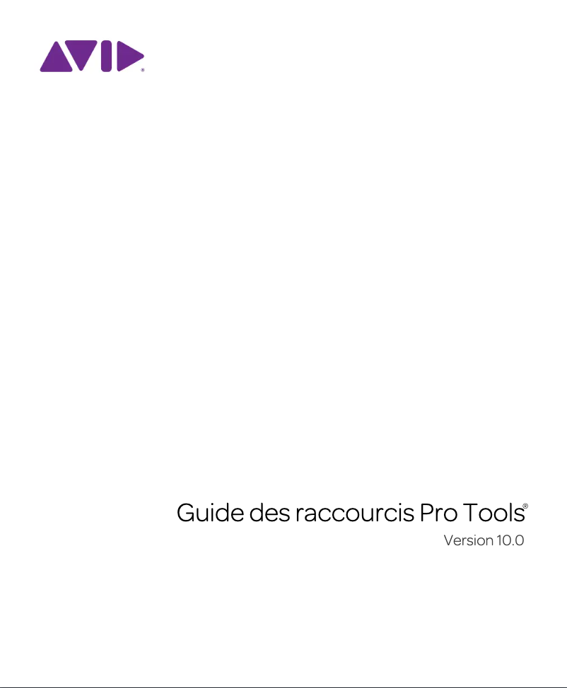 First page image of the manual for Pro Tools 10.0