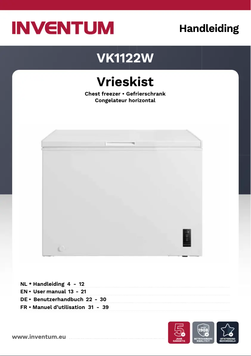 First page image of the manual for VK1122W