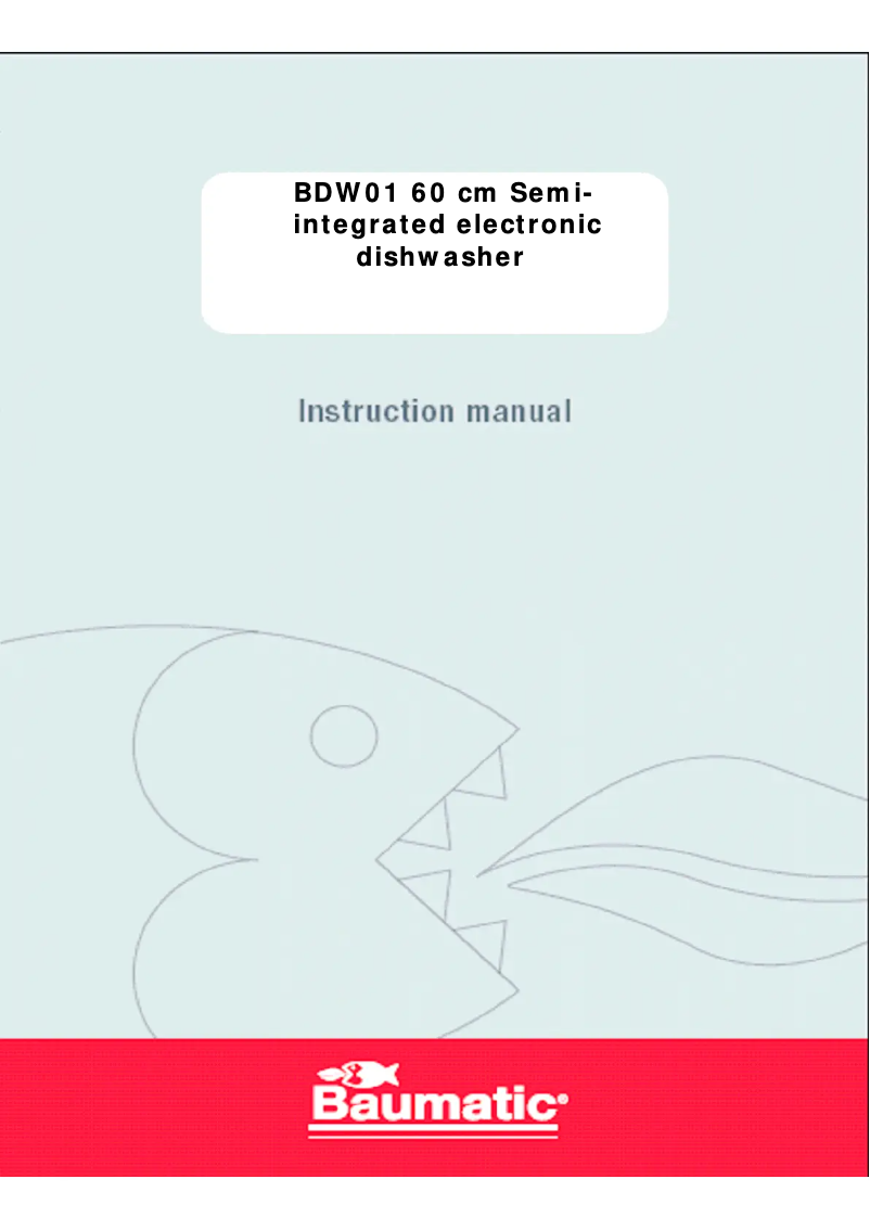 Page 1 of the manual User Manual Baumatic BDW01SS