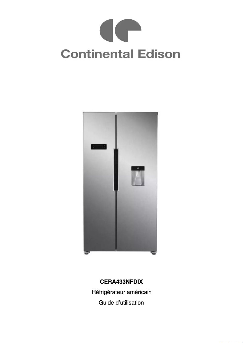 First page image of the manual for CERA433NFDIX