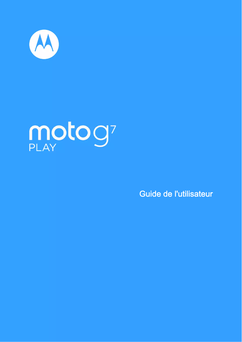 First page image of the manual for Moto G7 Play