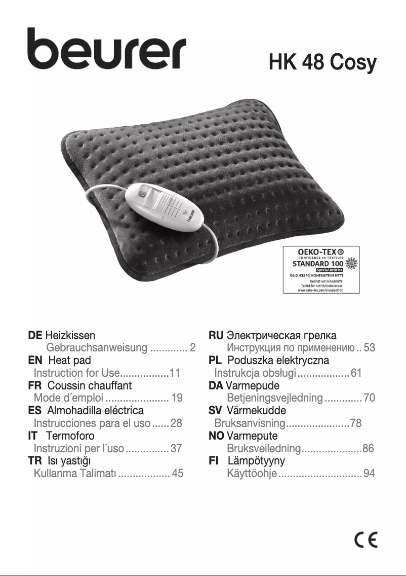 First page image of the manual for HK 48 Sofa