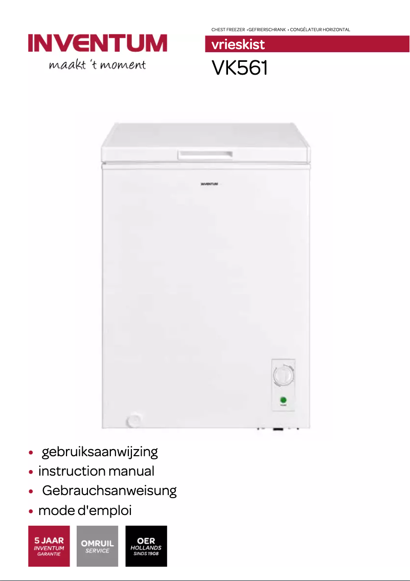 First page image of the manual for VK561