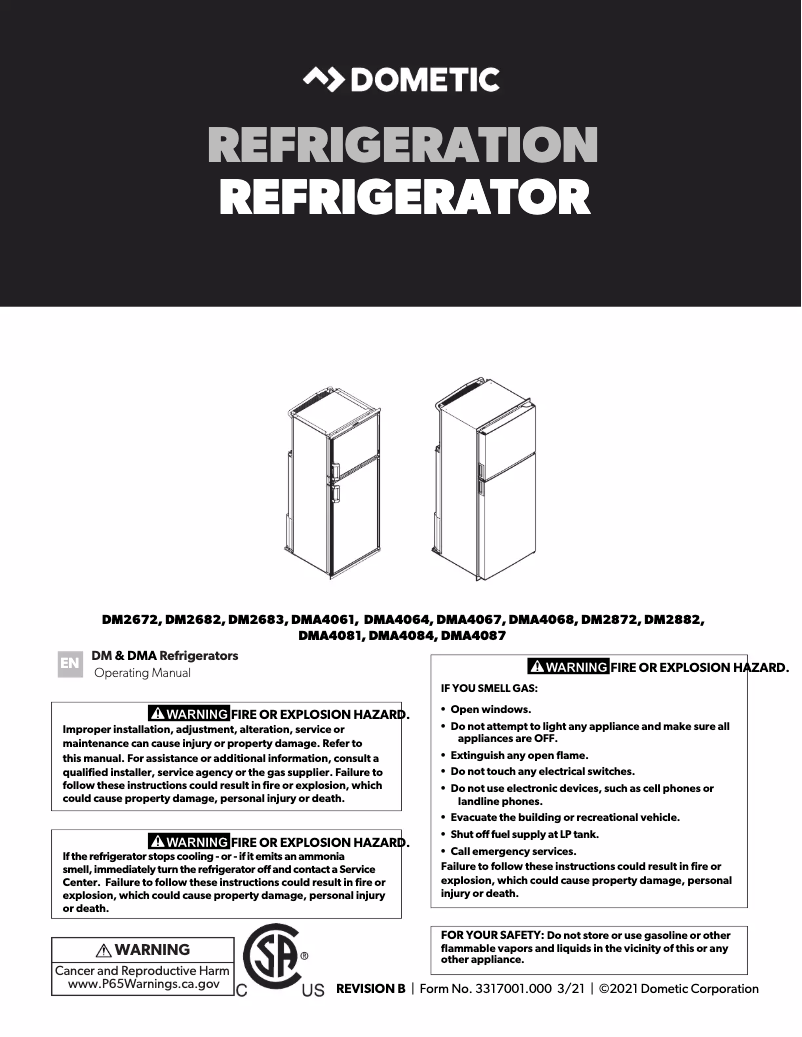 First page image of the manual for DM 2672