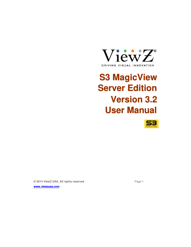 First page image of the manual for VZ-PRO-MINI