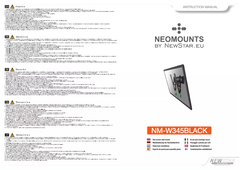 Page 1 of the manual User Manual Newstar NM-W345