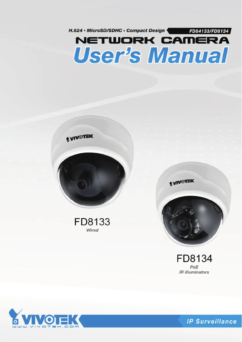 First page image of the manual for FD8133