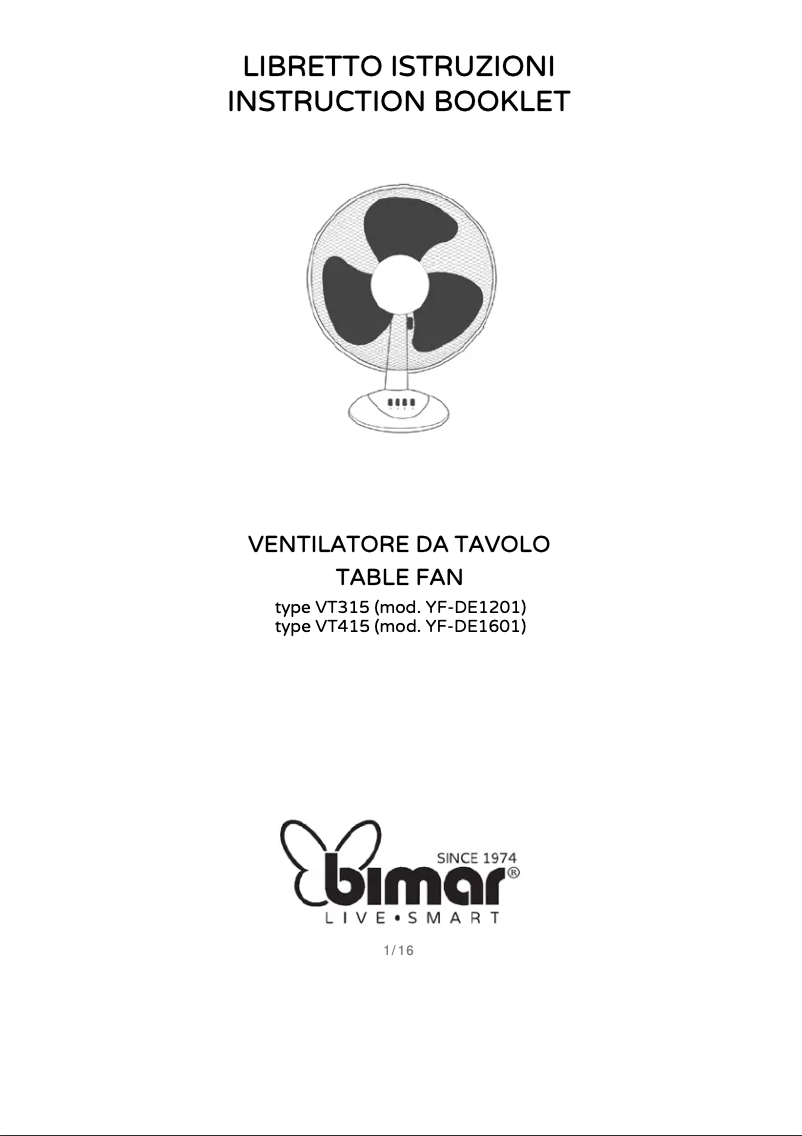 First page image of the manual for VT415