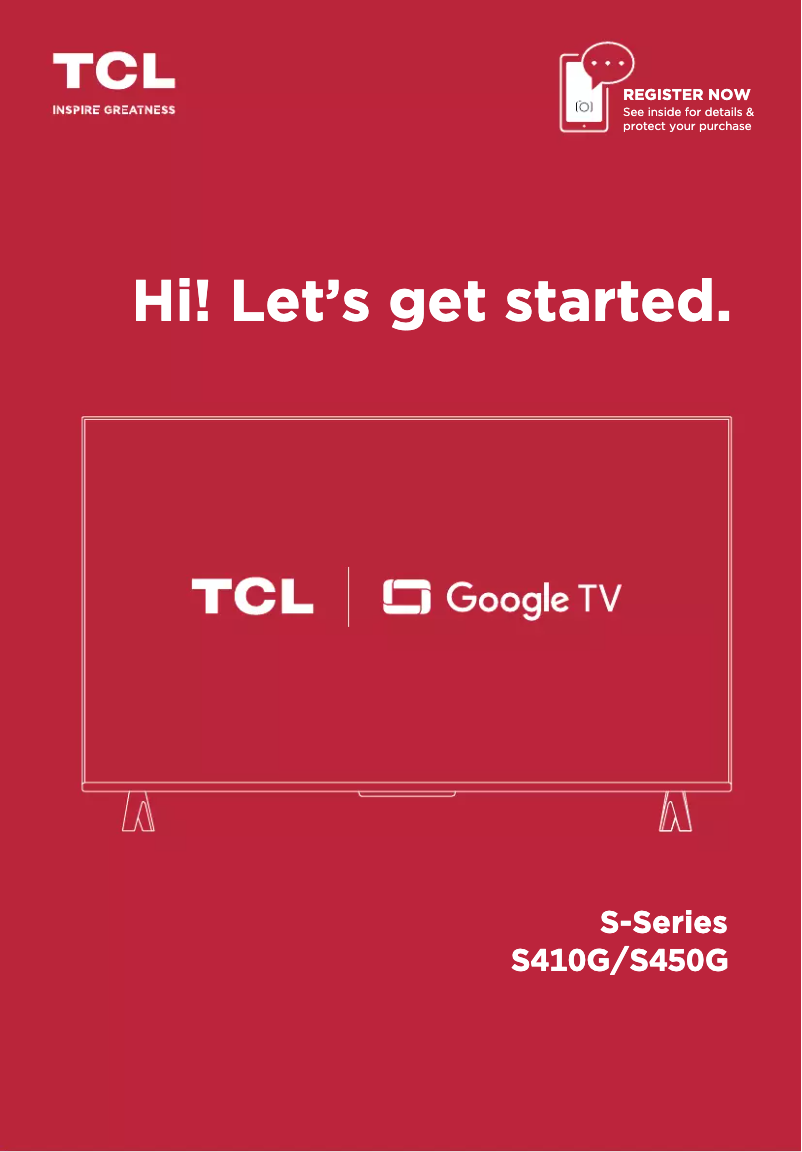 Page 1 of the manual User Manual TCL 75S450G