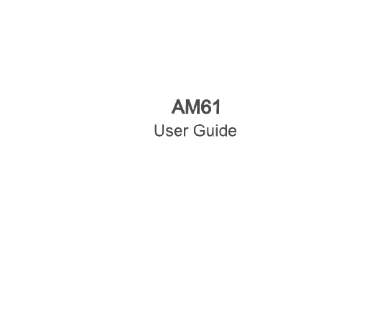 Page 1 of the manual User Manual Honor AM61