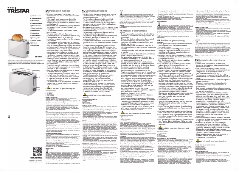 Page 1 of the manual User Manual TriStar BR-1040FI