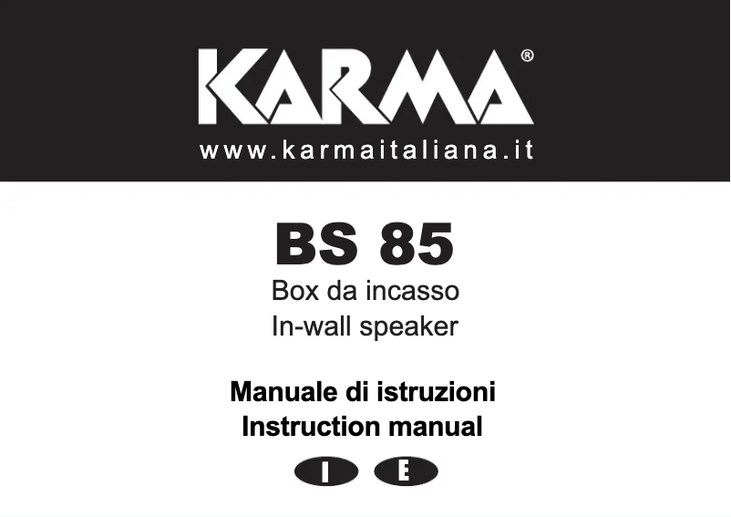 Image de la première page du manuel de l'appareil BS 85