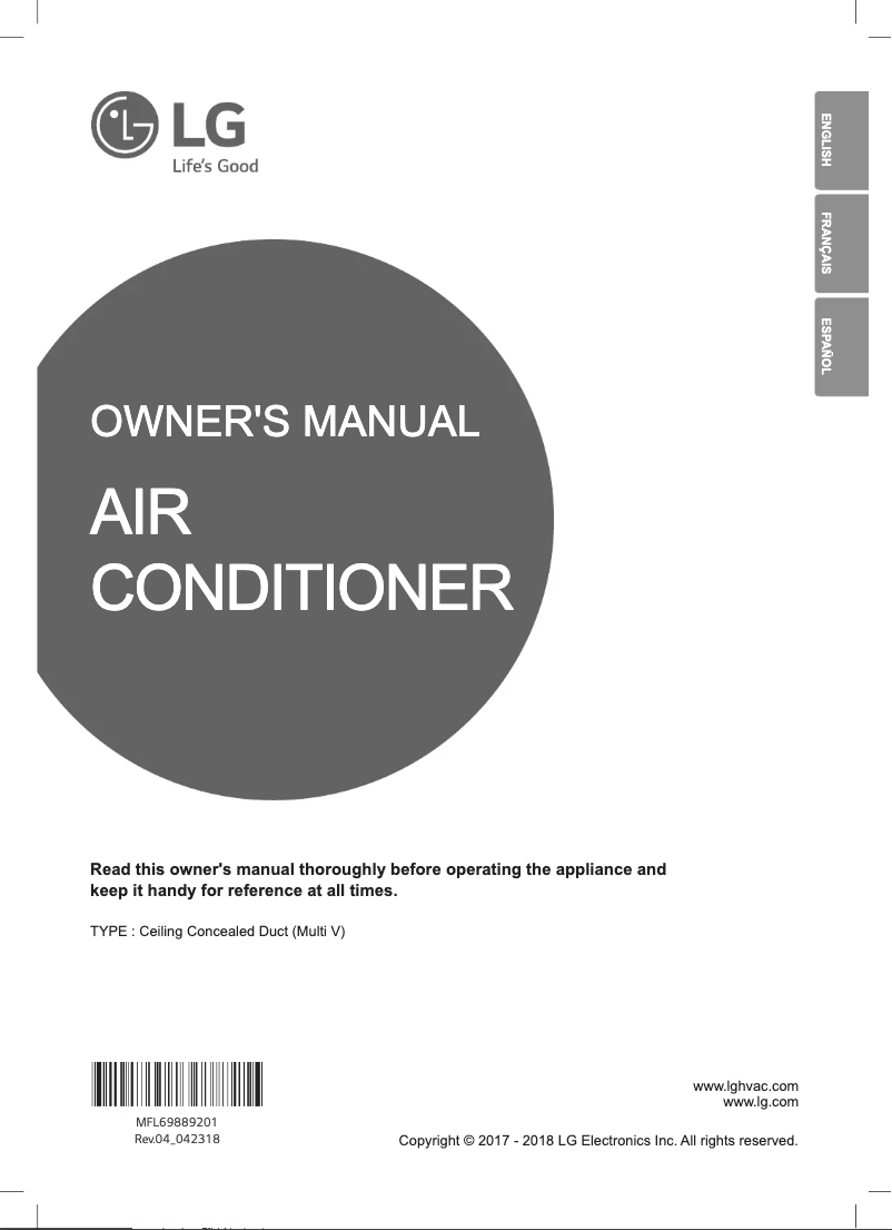 First page image of the manual for ARNU183B2G2